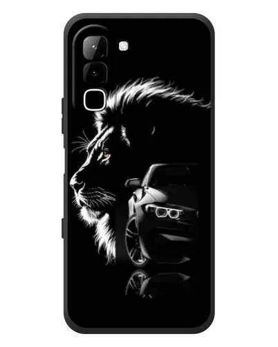 Чехол для Infinix Hot 70 с картинкой «BMW и лев»