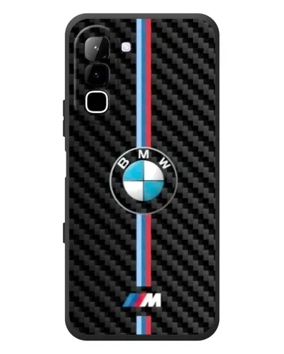 Чехол для Infinix Hot 70 с картинкой «Эмблема BMW и карбон»