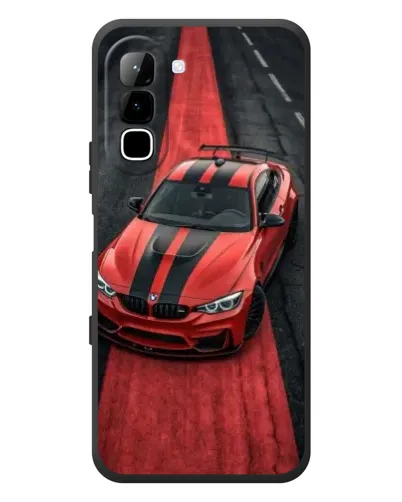 Чехол для Infinix Hot 70 с картинкой «BMW на красной дорожке»
