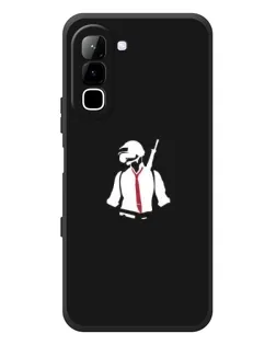 Чехол для Infinix Hot 70 с картинкой «PUBG — силуэт воина»