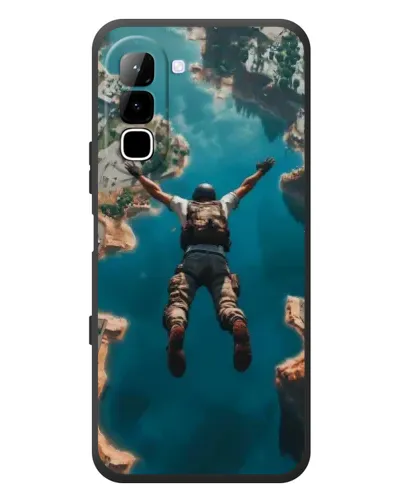 Чехол для Infinix Hot 70 с картинкой «PUBG — свободное падение»