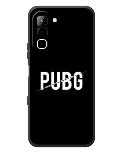 Чехол для Infinix Hot 70 с картинкой «PUBG — белый логотип»