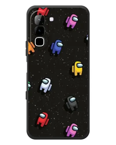 Чехол для Infinix Hot 70 с картинкой «Космический паттерн Among Us»