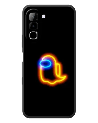 Чехол для Infinix Hot 70 с картинкой «Among Us неоновое сияние»