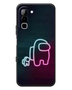 Чехол для Infinix Hot 70 с картинкой «Among Us неон-арт»