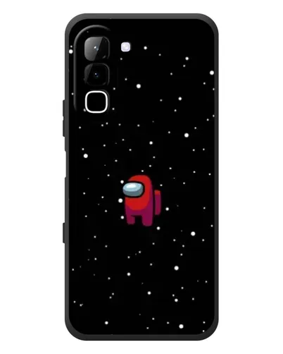 Чехол для Infinix Hot 70 с картинкой «Красный Among Us»