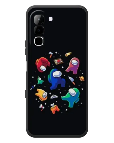 Чехол для Infinix Hot 70 с картинкой «Among Us космос»