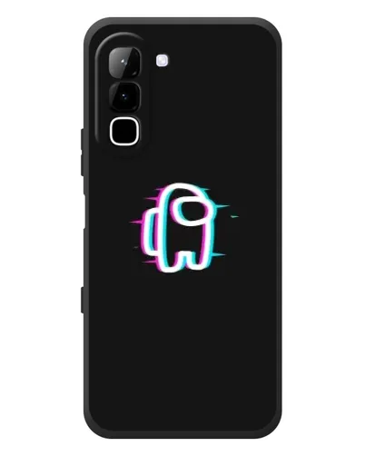Чехол для Infinix Hot 70 с картинкой «Among Us неон»