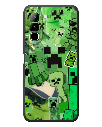 Чехол для Infinix Hot 70 с картинкой «Криперы Minecraft» Чехол для Infinix Hot 70 с картинкой «Криперы Minecraft»