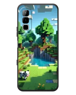 Чехол для Infinix Hot 70 с картинкой «Minecraft летний день»