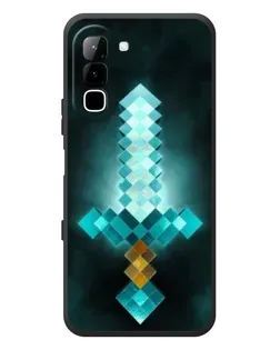 Чехол для Infinix Hot 70 с картинкой «Алмазный меч неон»
