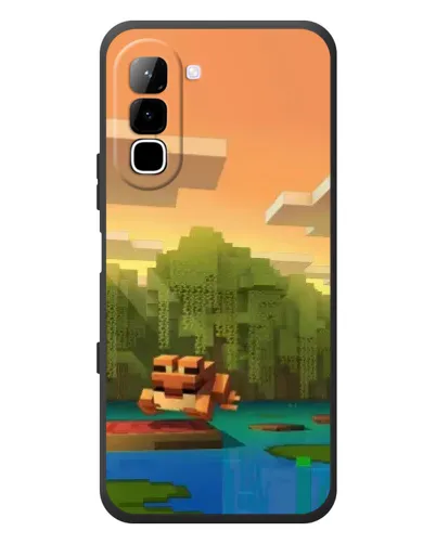 Чехол для Infinix Hot 70 с картинкой «Майнкрафт закат солнца» Чехол для Infinix Hot 70 с картинкой «Майнкрафт закат солнца»