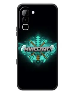 Чехол для Infinix Hot 70 с картинкой «Minecraft Diamond лого»