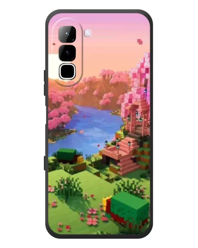 Чехол для Infinix Hot 70 с картинкой «Розовое дерево Minecraft» Чехол для Infinix Hot 70 с картинкой «Розовое дерево Minecraft»