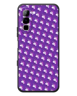 Чехол для Infinix Hot 70 с картинкой «Единороги на фиолетовом»