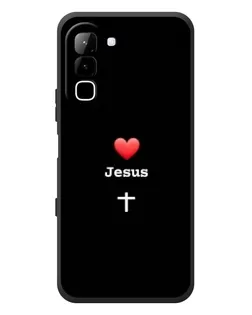 Чехол для Infinix Hot 70 с картинкой «Сердце - Jesus»
