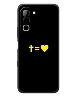 Чехол для Infinix Hot 70 с картинкой «Сердце и Крест»