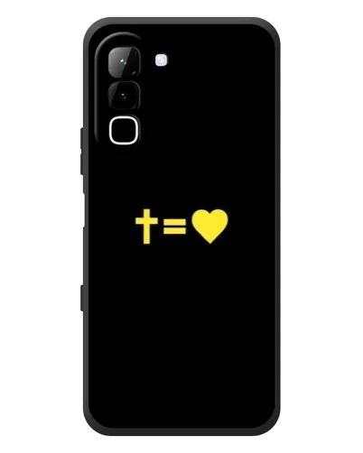 Чехол для Infinix Hot 70 с картинкой «Сердце и Крест»
