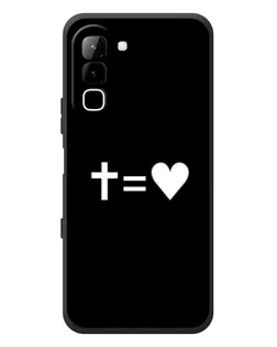 Чехол для Infinix Hot 70 с картинкой «Крест и Сердце»