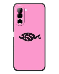 Чехол для Infinix Hot 70 с картинкой «Розовый символ  Jesus»