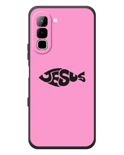 Чехол для Infinix Hot 70 с картинкой «Розовый символ  Jesus»
