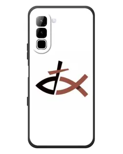 Чехол для Infinix Hot 70 с картинкой «Рыба и крест»