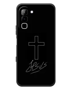 Чехол для Infinix Hot 70 с картинкой «Графический крест Jesus» Чехол для Infinix Hot 70 с картинкой «Графический крест Jesus»