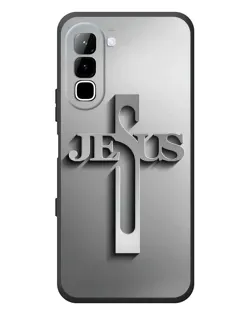 Чехол для Infinix Hot 70 с картинкой «Металлический крест Jesus» Чехол для Infinix Hot 70 с картинкой «Металлический крест Jesus»