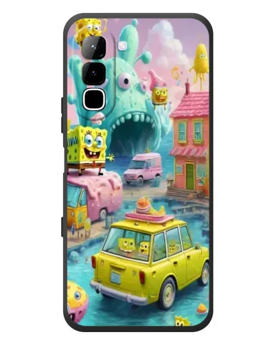 Чехол для Infinix Hot 70 с картинкой «Монстр-трак приключения»