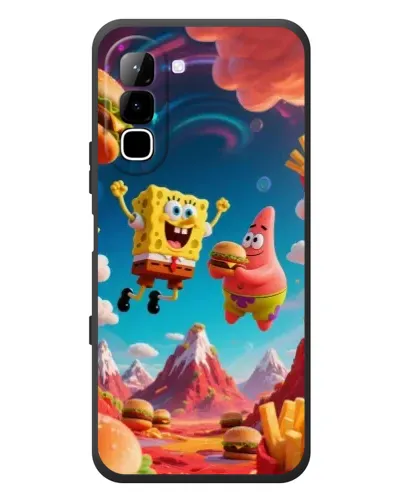 Чехол для Infinix Hot 70 с картинкой «Космический фастфуд»