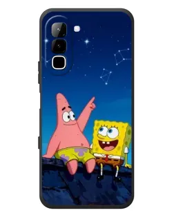 Чехол для Infinix Hot 70 с картинкой «Губка Боб и Патрик ночью» Чехол для Infinix Hot 70 с картинкой «Губка Боб и Патрик ночью»