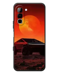 Чехол для Infinix Hot 70 с картинкой «Cybertruck на Марсе»