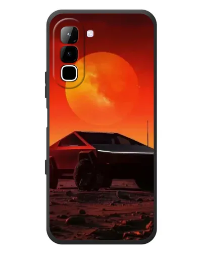 Чехол для Infinix Hot 70 с картинкой «Cybertruck на Марсе»