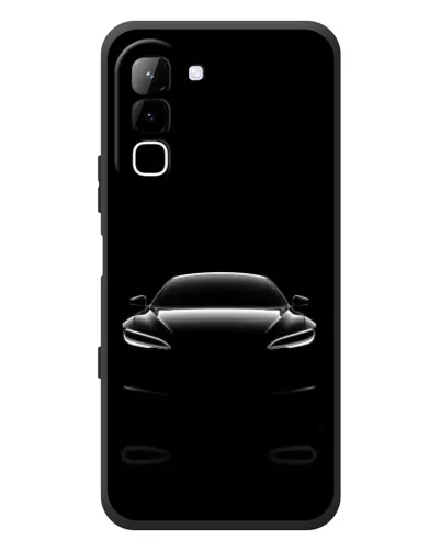 Чехол для Infinix Hot 70 с картинкой «Силуэт Tesla Night»