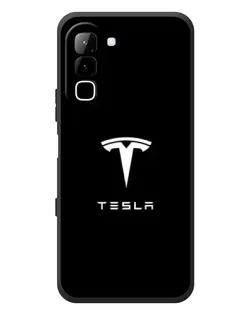 Чехол для Infinix Hot 70 с картинкой «Tesla White Logo»