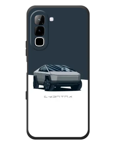 Чехол для Infinix Hot 70 с картинкой «Серебристый Cybertruck Tesla»