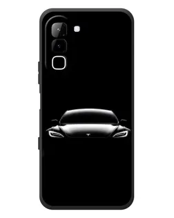 Чехол для Infinix Hot 70 с картинкой «Фары Tesla Night»