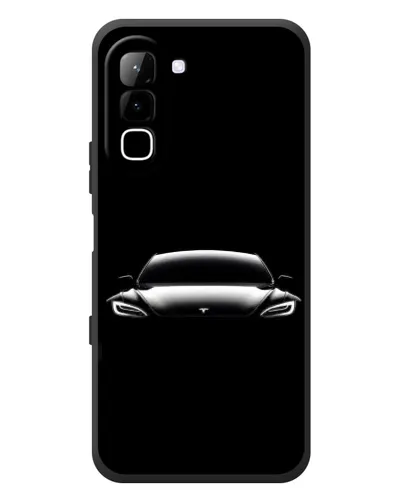 Чехол для Infinix Hot 70 с картинкой «Фары Tesla Night»