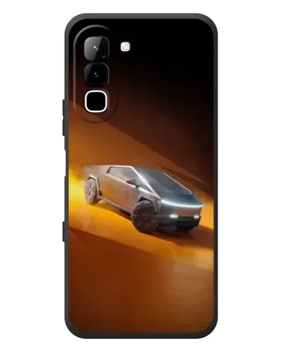 Чехол для Infinix Hot 70 с картинкой «Cybertruck в пустыне»