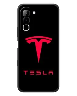 Чехол для Infinix Hot 70 с картинкой «Tesla Red Logo»