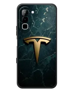 Чехол для Infinix Hot 70 с картинкой «Мраморная Tesla Gold»