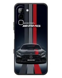Чехол для Infinix Hot 70 с картинкой «Mercedes — белый карбон»