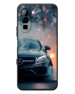Чехол для Infinix Hot 70 с картинкой «Mercedes — ночной город»