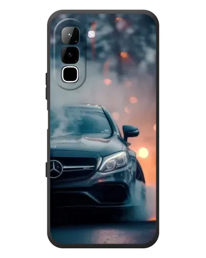 Чехол для Infinix Hot 70 с картинкой «Mercedes — ночной город» Чехол для Infinix Hot 70 с картинкой «Mercedes — ночной город»