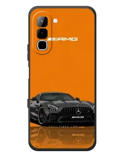 Чехол для Infinix Hot 70 с картинкой «Оранжевый Mercedes AMG»