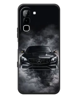 Чехол для Infinix Hot 70 с картинкой «Mercedes в дыму»