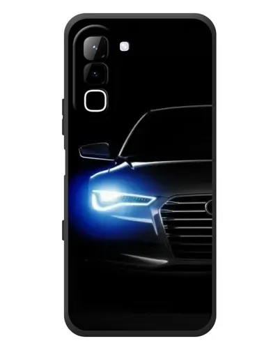 Чехол для Infinix Hot 70 с картинкой «Неоновый взгляд Audi»