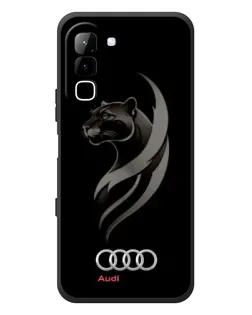 Чехол для Infinix Hot 70 с картинкой «Графика — пантера и Audi»