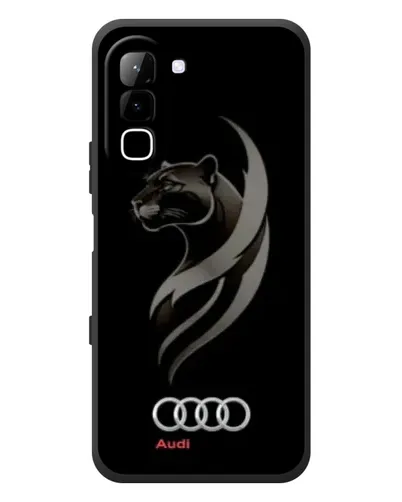 Чехол для Infinix Hot 70 с картинкой «Графика — пантера и Audi»