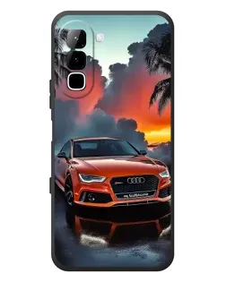 Чехол для Infinix Hot 70 с картинкой «Audi — закат»